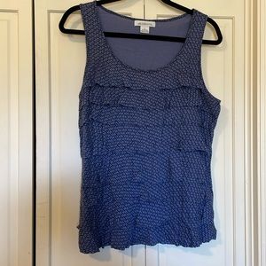 Liz Claiborne ruffle tank top
